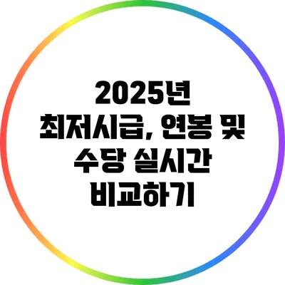 2025년 최저시급, 연봉 및 수당 실시간 비교하기