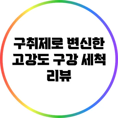 구취제로 변신한 고강도 구강 세척 리뷰