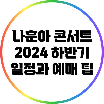 나훈아 콘서트 2024 하반기 일정과 예매 팁