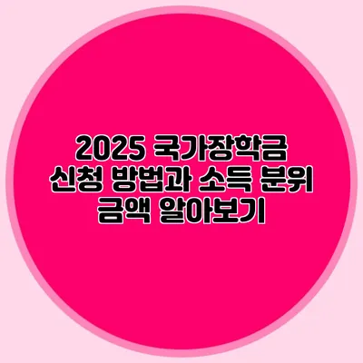 2025 국가장학금 신청 방법과 소득 분위 금액 알아보기