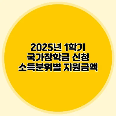 2025년 1학기 국가장학금 신청 소득분위별 지원금액