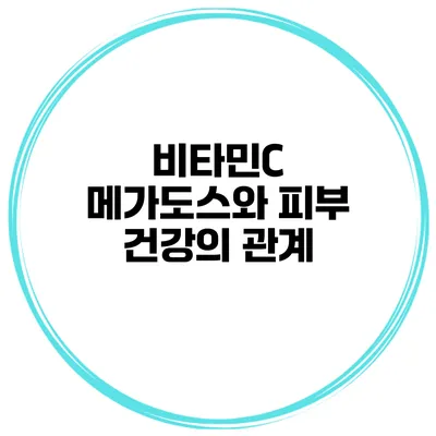 비타민C 메가도스와 피부 건강의 관계
